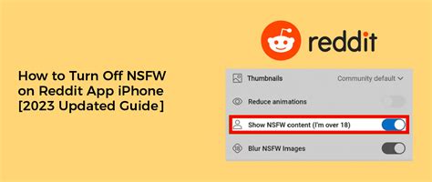 how to turn off nsfw on reddit app iphone|How to Turn Reddit NSFW On or Off